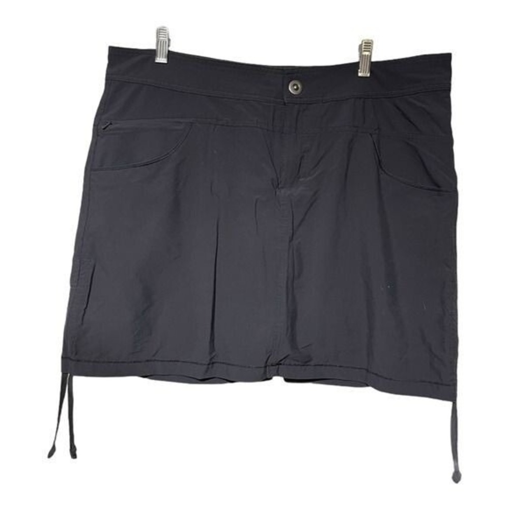 Cabelas Womens Hiking Skort Size 14 Dark Gray Active Outdoor Utility Skirt